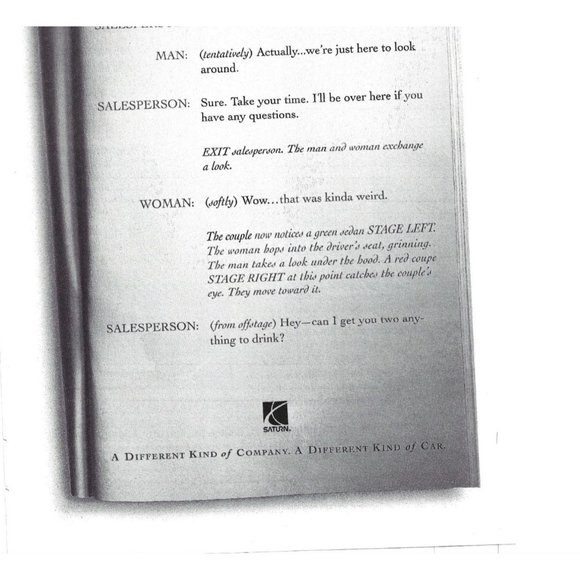 Saturn Different Kind of Company Car 1990s  Vintage Print Ad - Picture 2 of 2